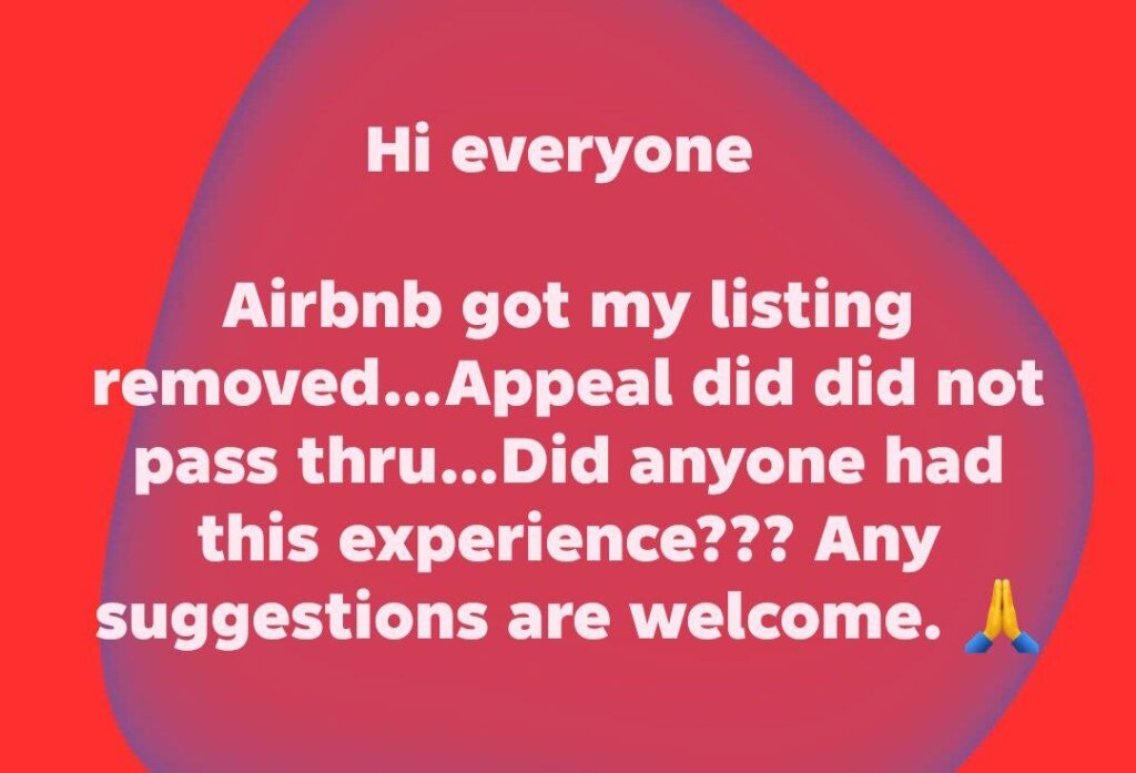 airbnb listting cancellation