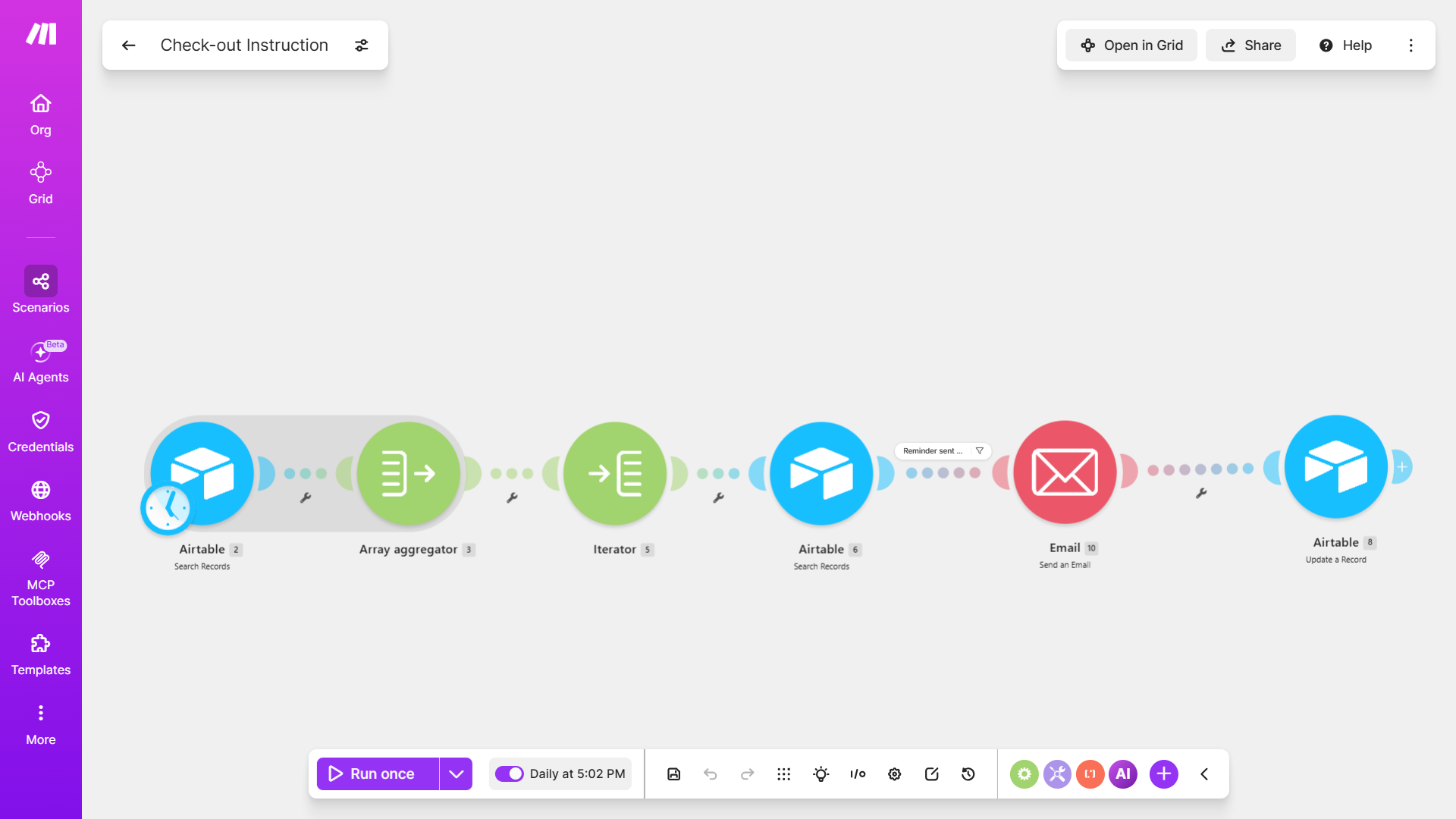 Make.com project screenshot 3