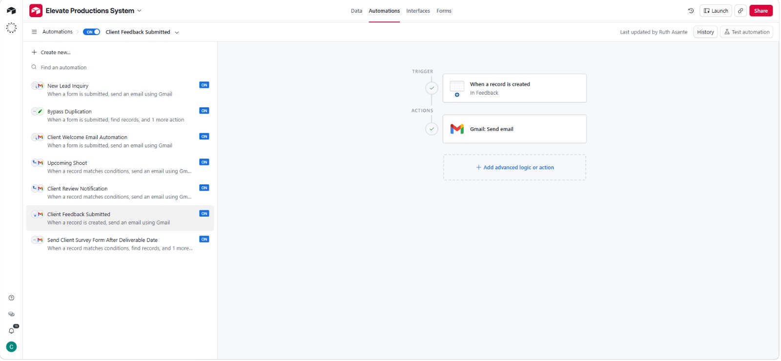 Airtable project screenshot 8
