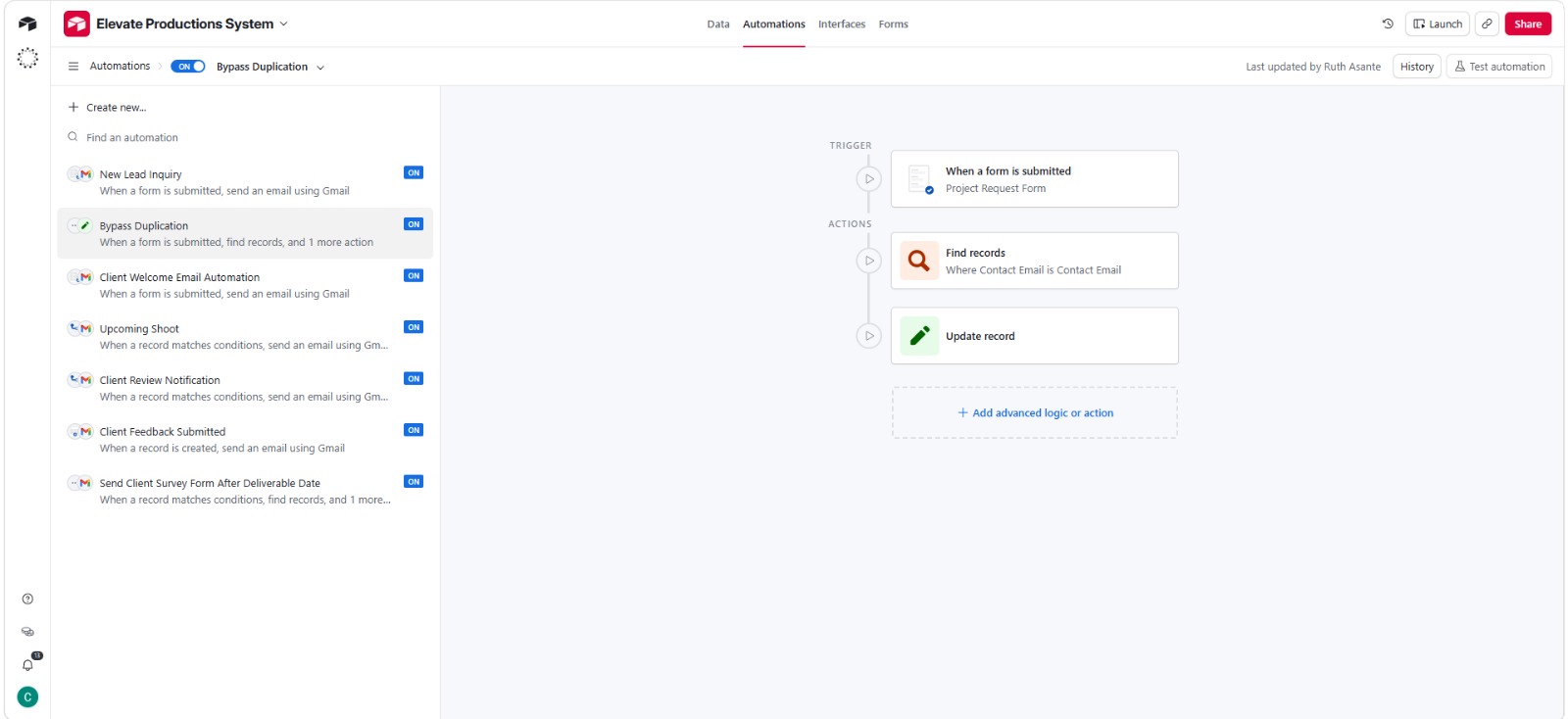 Airtable project screenshot 9