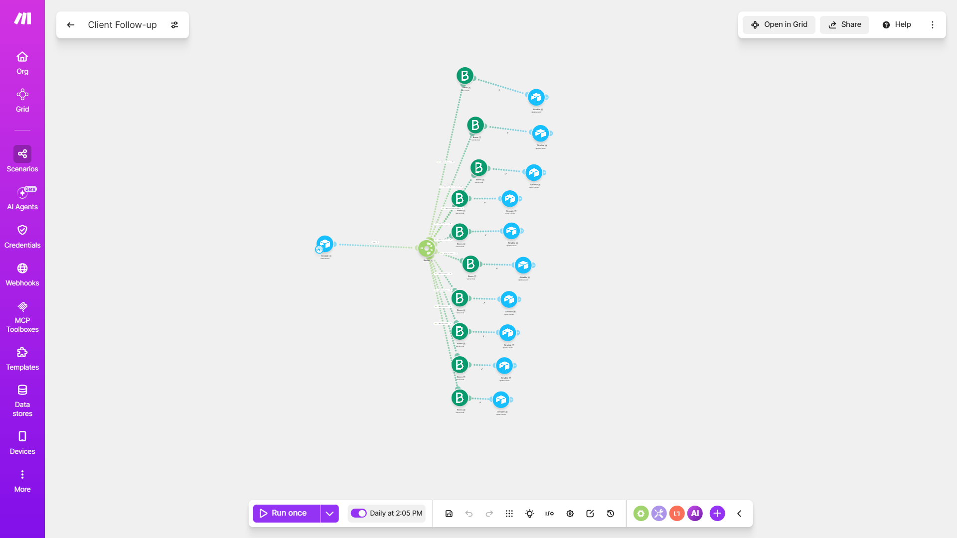Make.com project screenshot 1