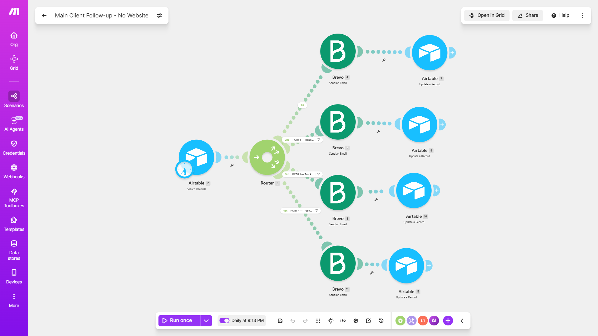 Make.com project screenshot 11