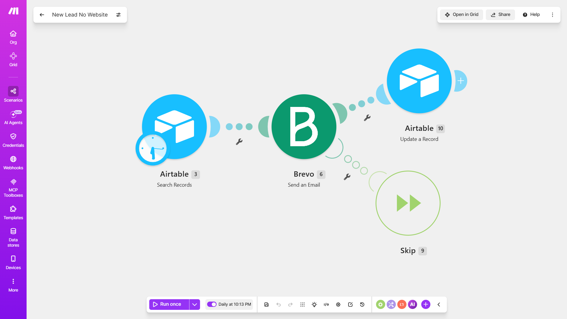 Make.com project screenshot 9