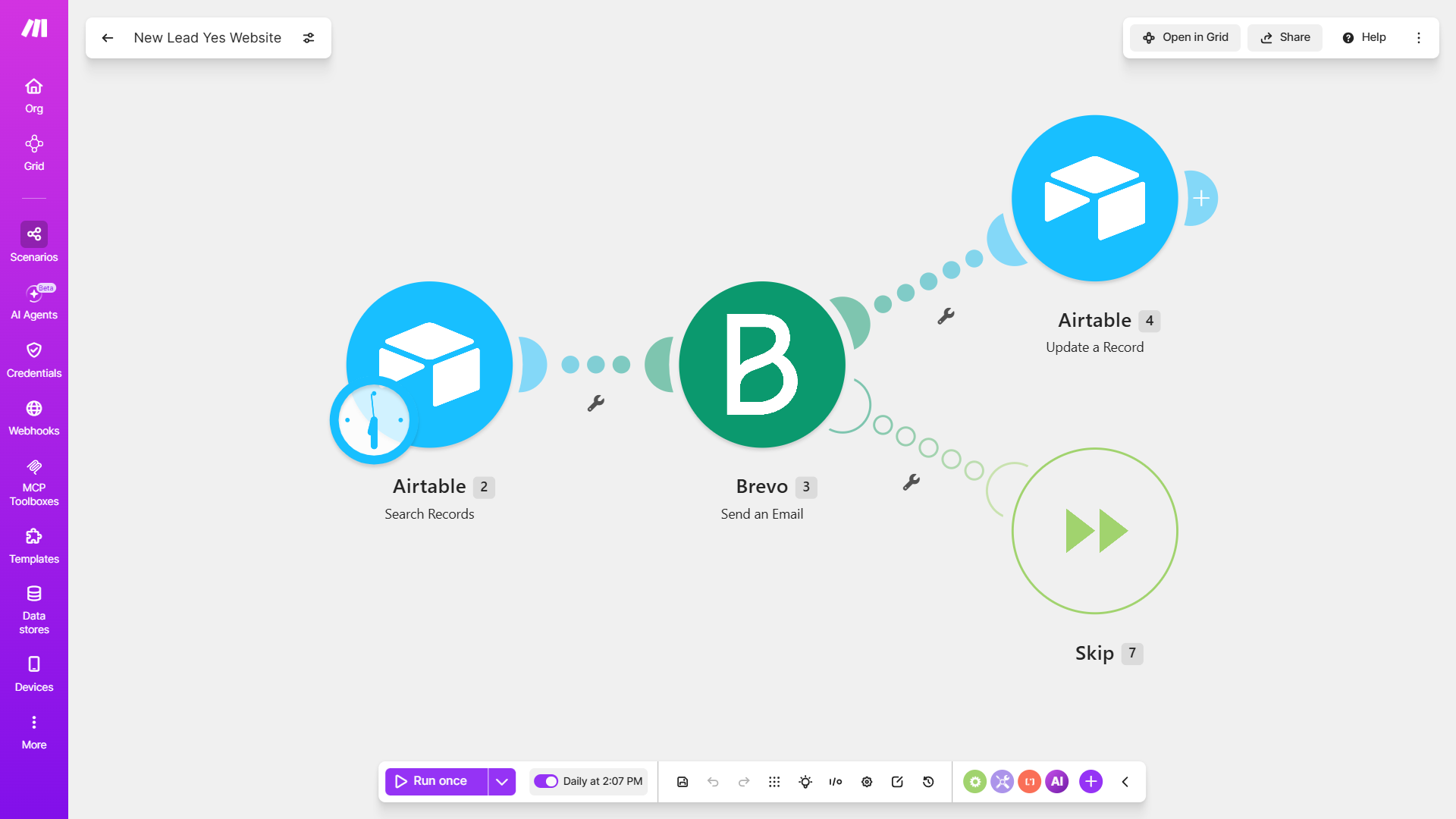 Make.com project screenshot 8