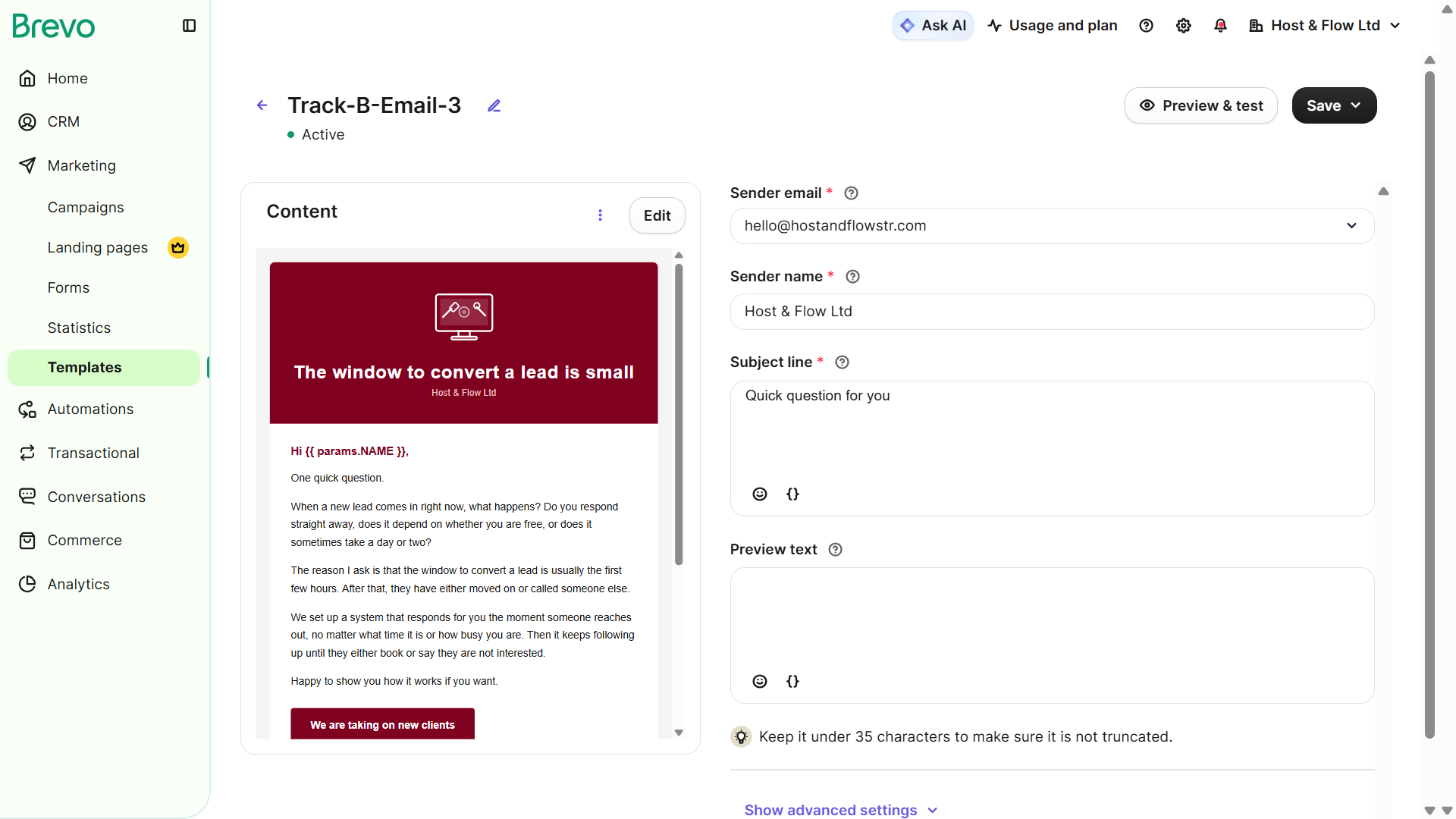 Make.com project screenshot 7