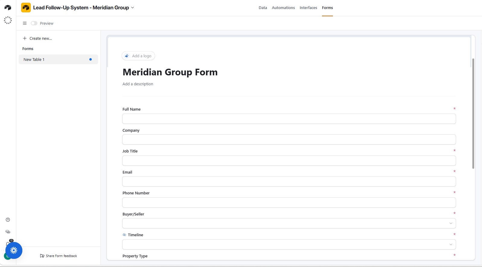Airtable project screenshot 13