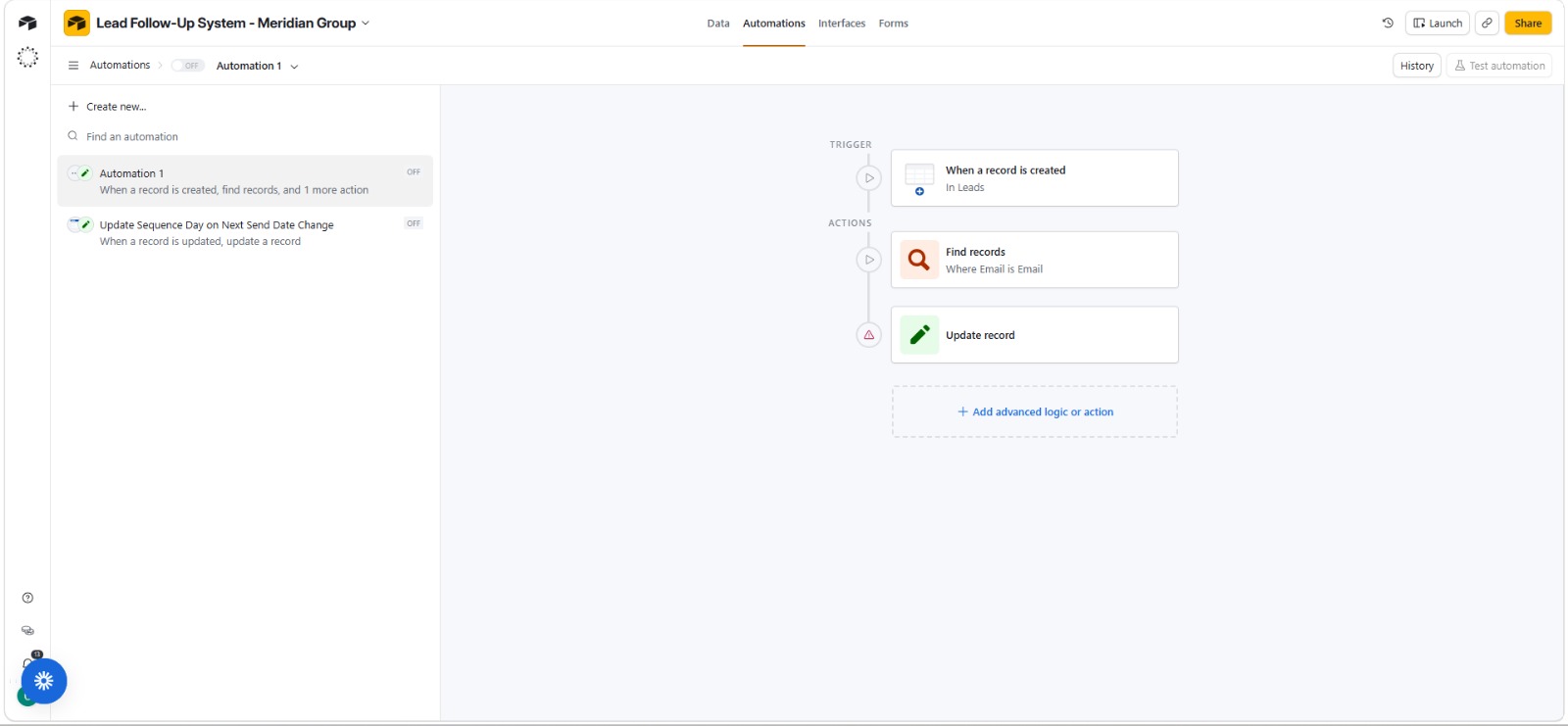 Airtable project screenshot 15