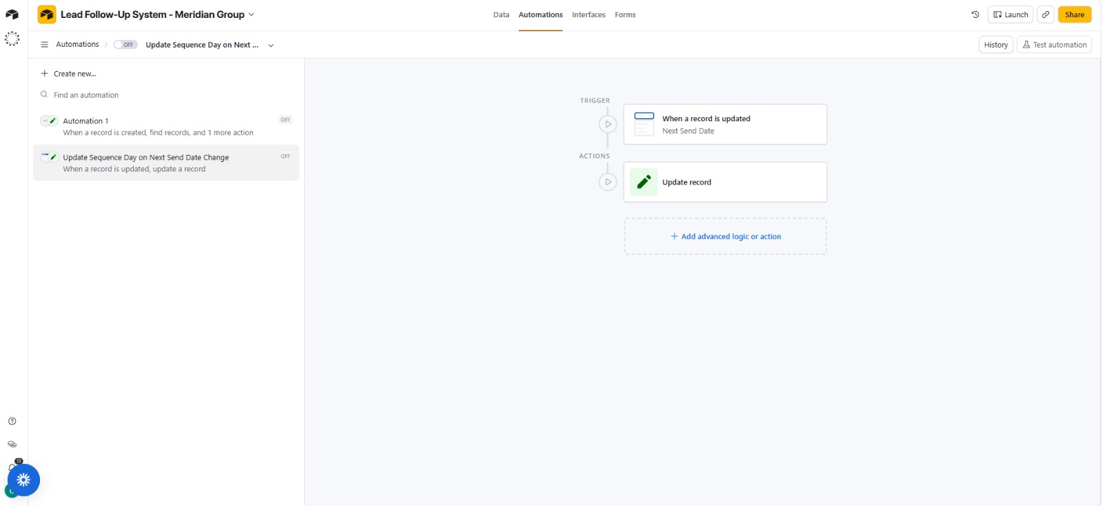 Airtable project screenshot 18