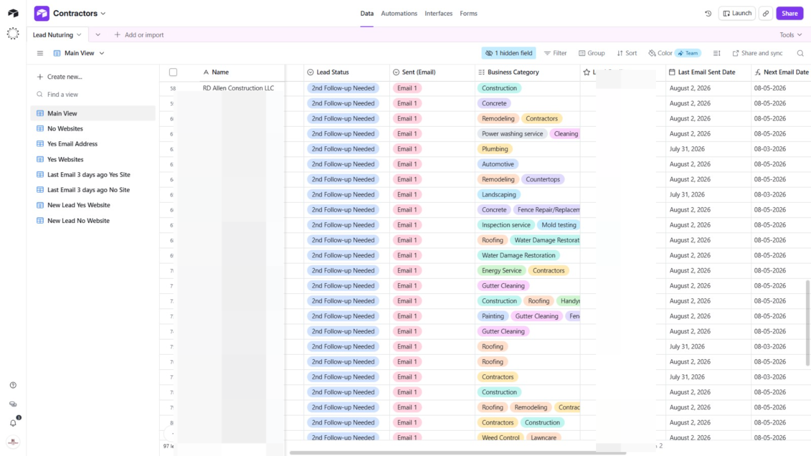 Airtable project screenshot 17